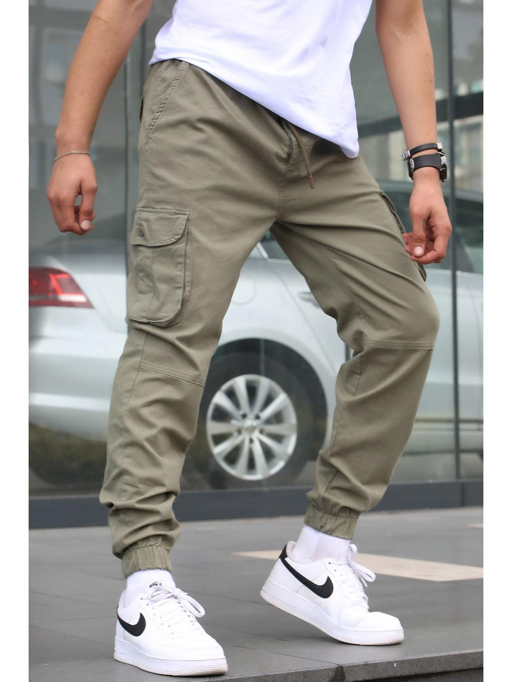 Haki Slim Fit Jogger Pantolon 5740-1