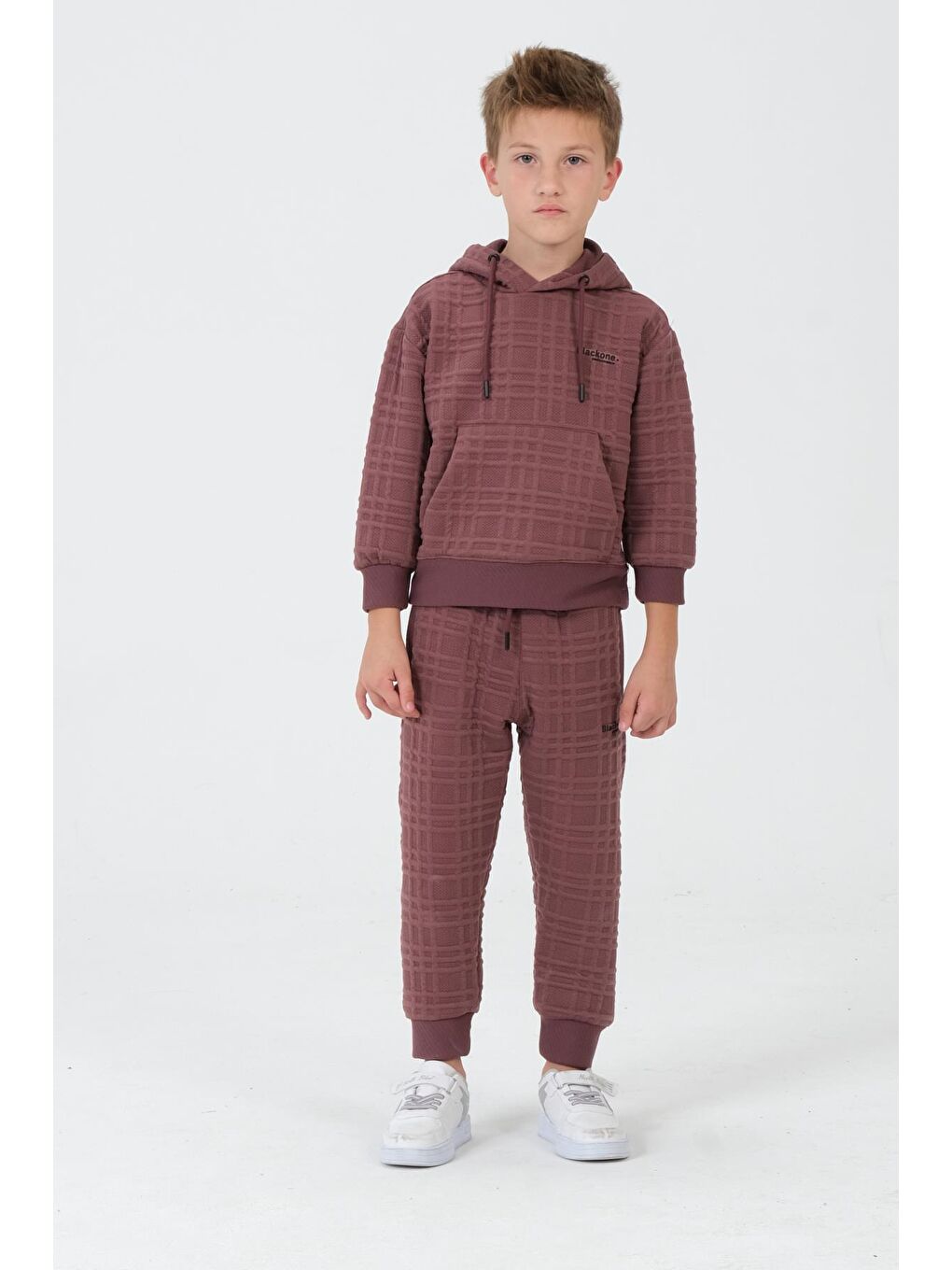 Mürdüm Erkek Çocuk Kapüşonlu Eşofman Takımı