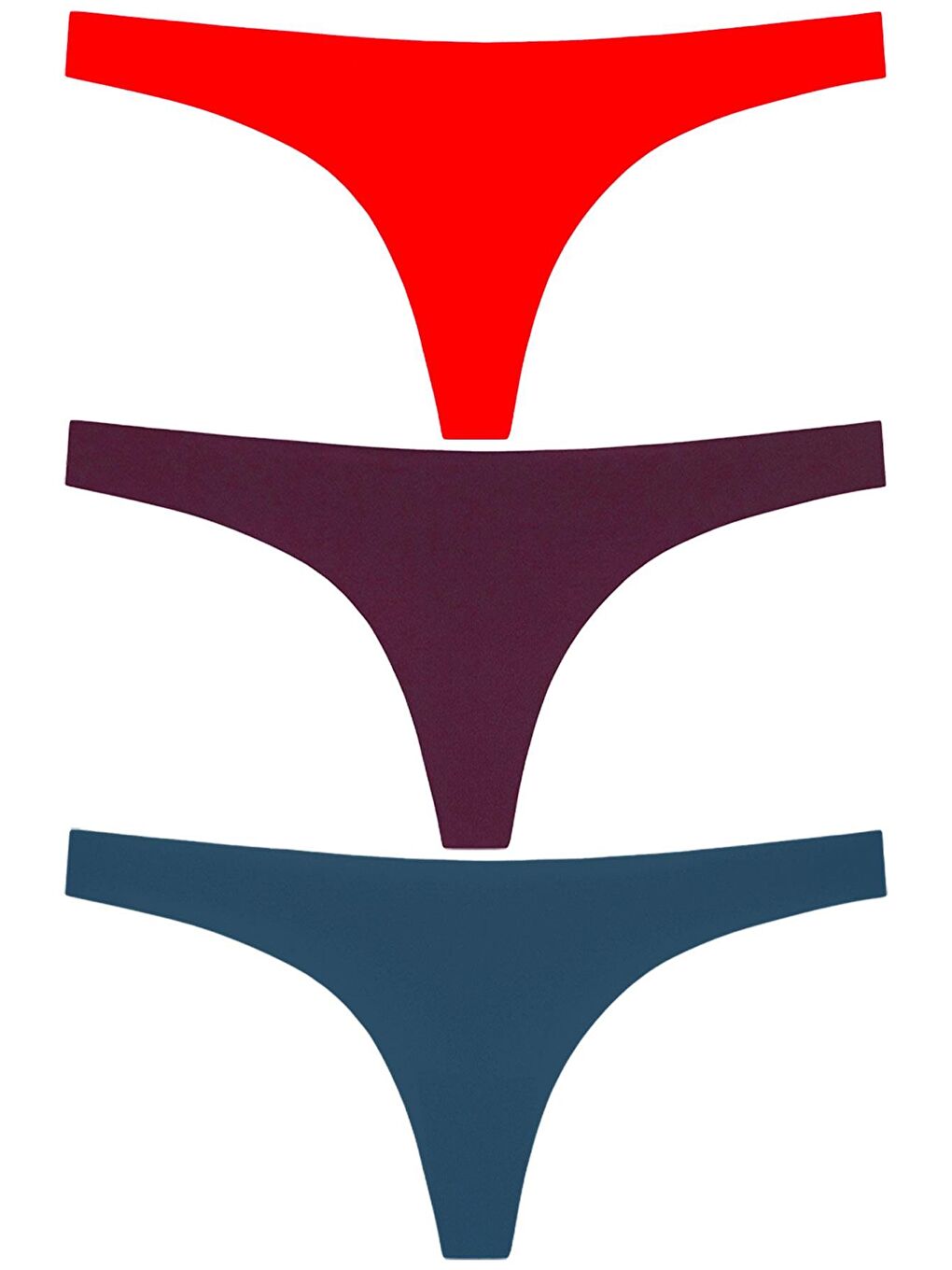 Karışık Basic Lazer Kesim Tanga Külot 3'Lü Paket - 4-4