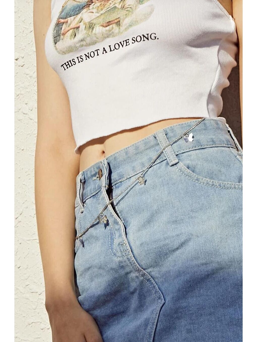 Gri Kelebekli Zincir Kemer Gümüş-1