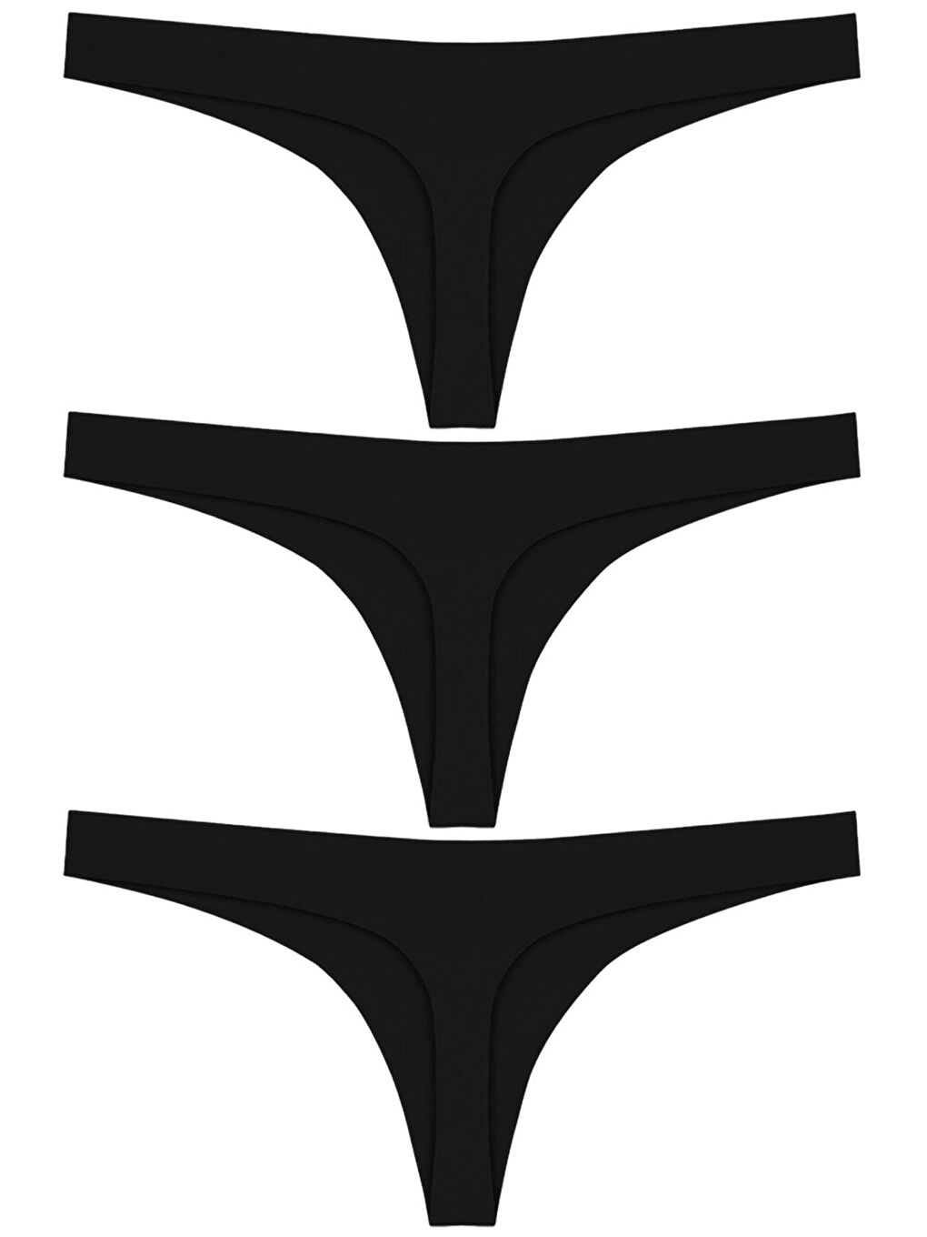 Karışık Basic Lazer Kesim Tanga Külot 3'Lü Paket - 5