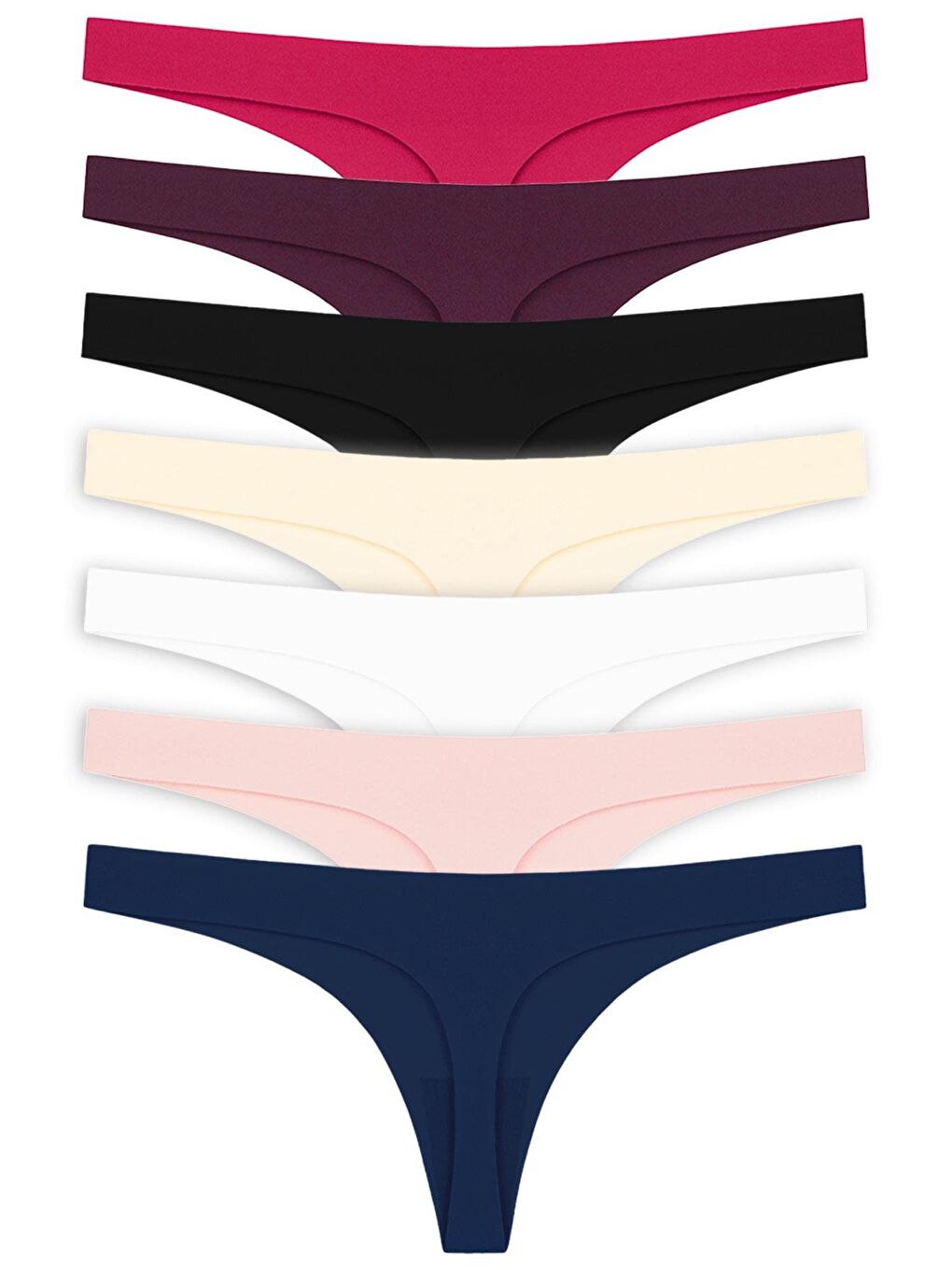 Karışık Basic Lazer Kesim Tanga Külot 7'Li Paket - 2