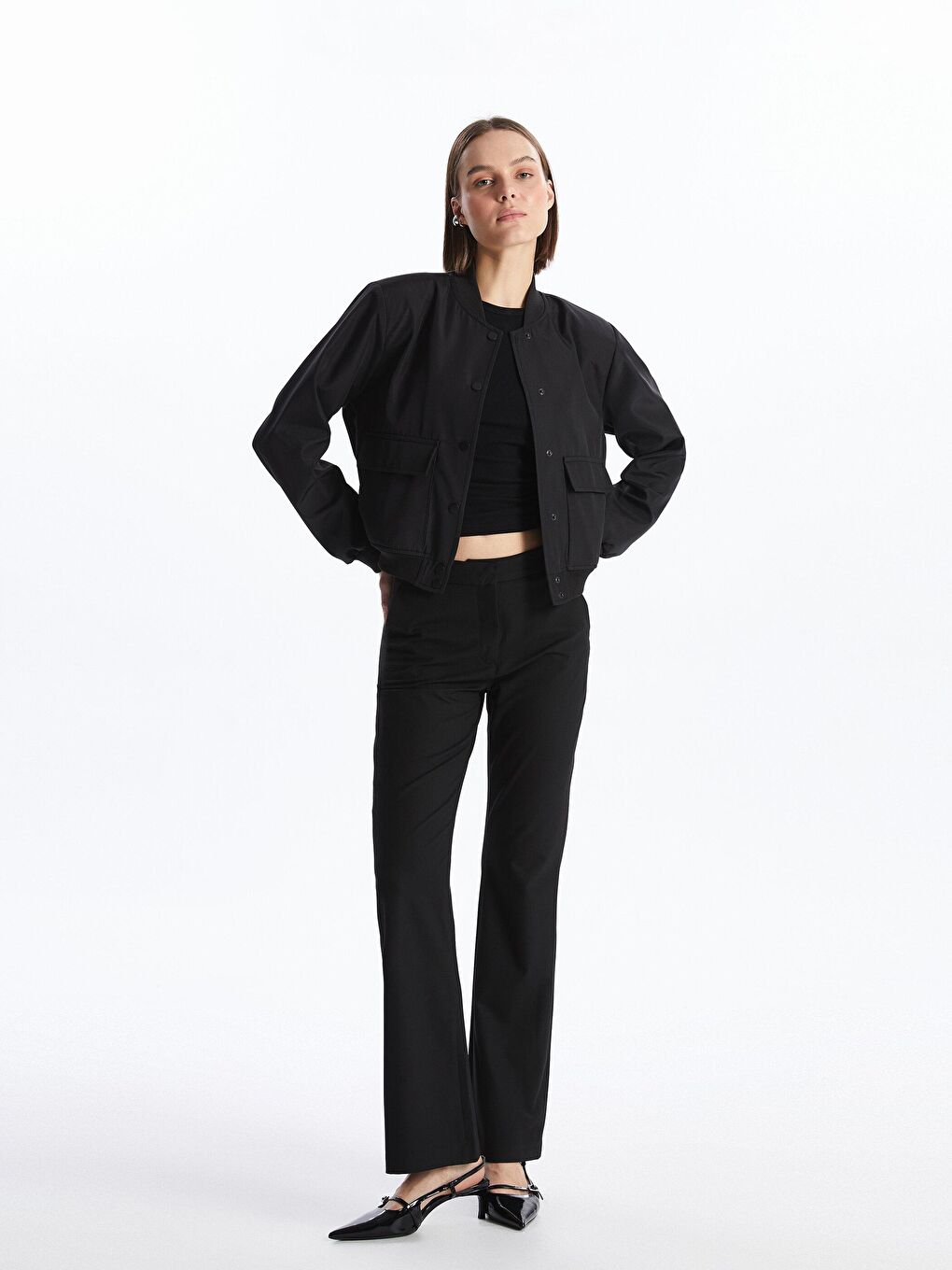 Siyah Pvl Kadın Pantolon 	 Bg14