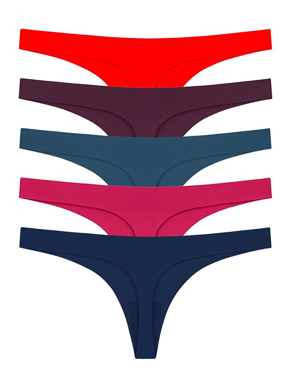 Karışık Basic Lazer Kesim Tanga Külot 5'Li Paket - 2