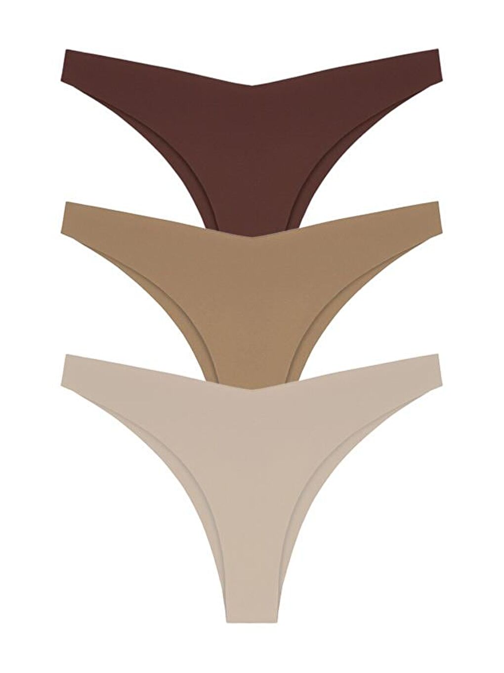 Karışık Lazer Kesim Kadın Brezilya Külot 3'Lü Paket-2
