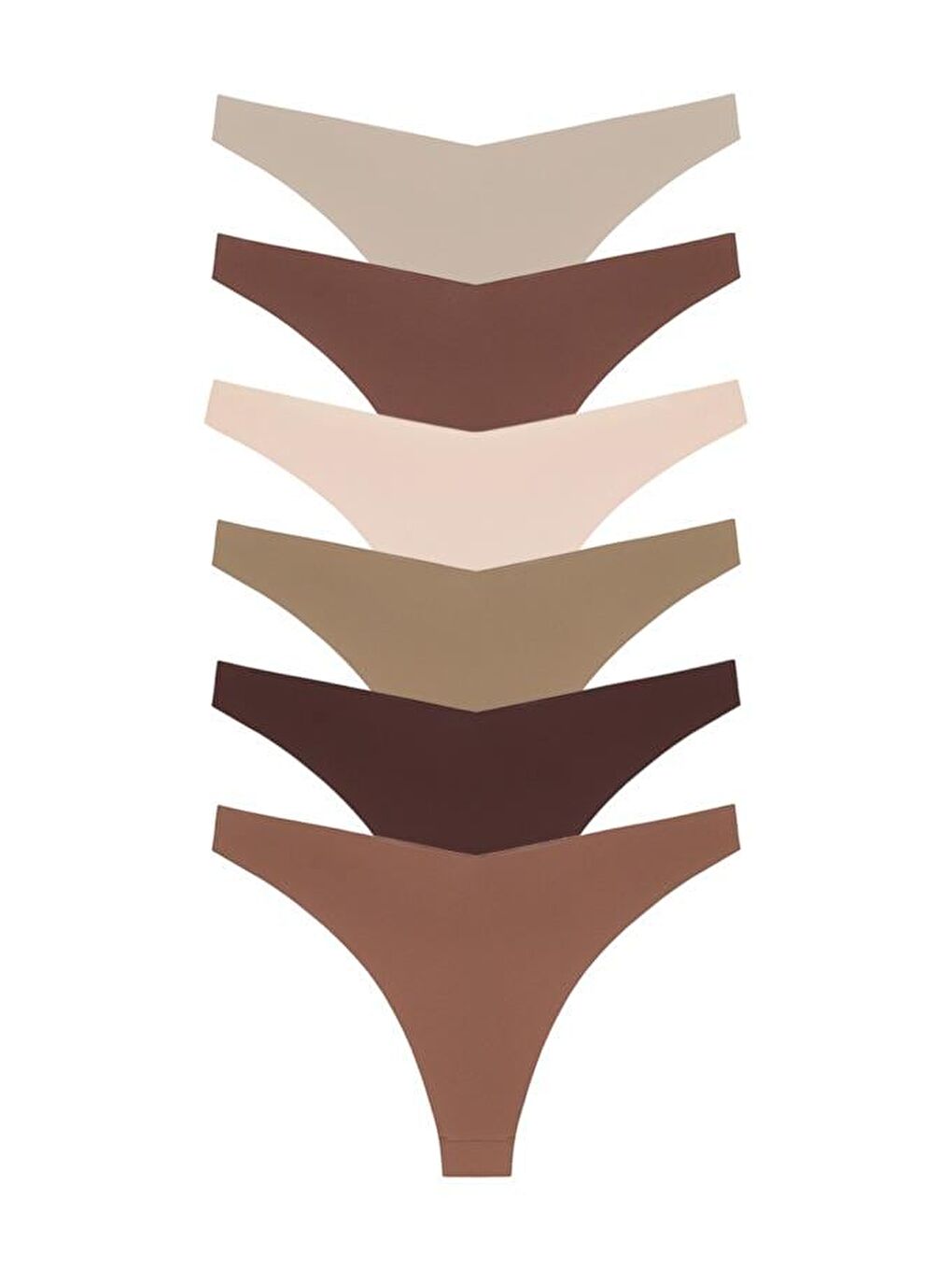 Karışık Lazer Kesim Kadın Brezilya Külot 6'Lı Paket-4