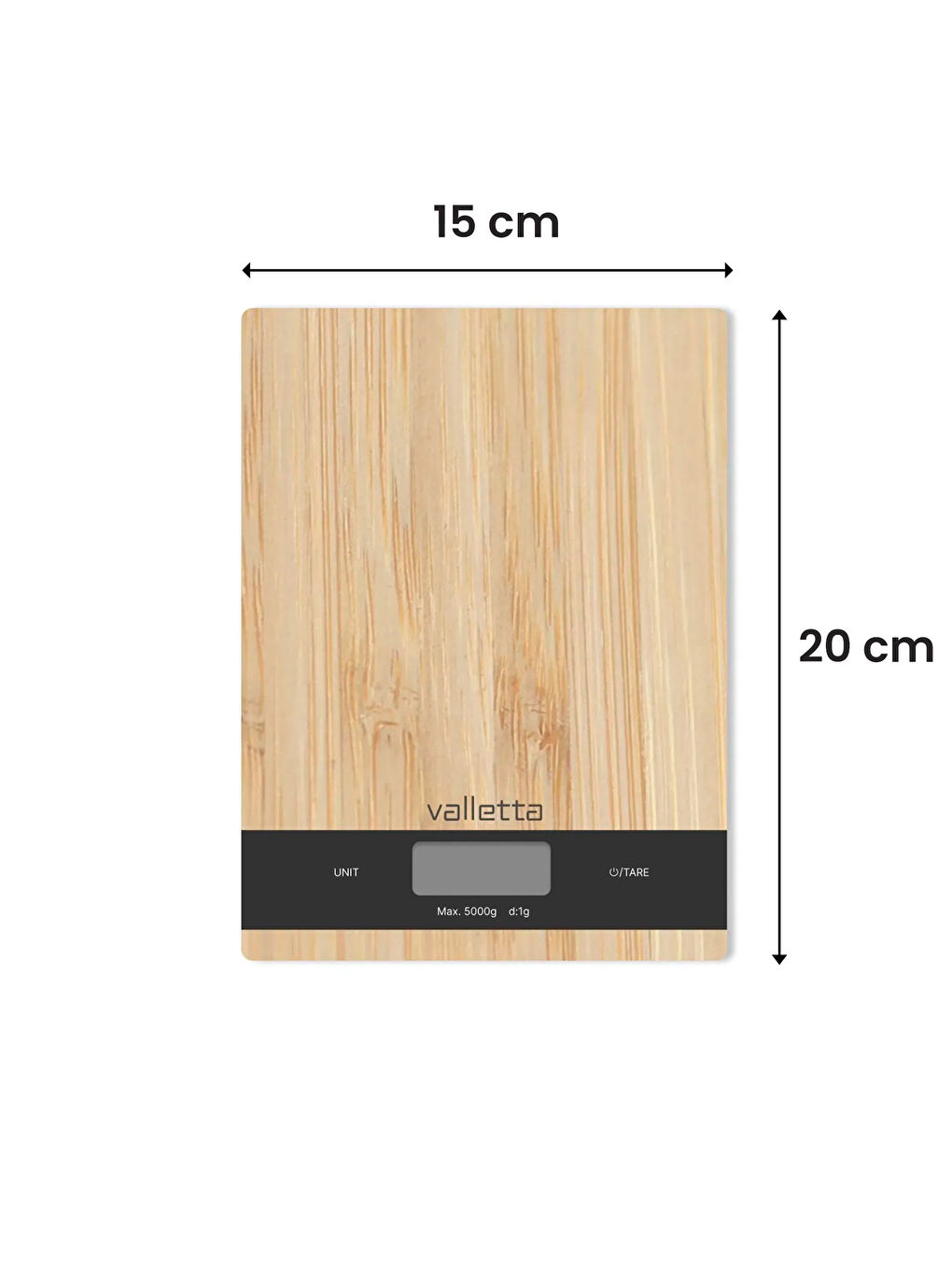 VLT1330 Manakin Bambu Dijital Mutfak Tartısı - Kahverengi-2