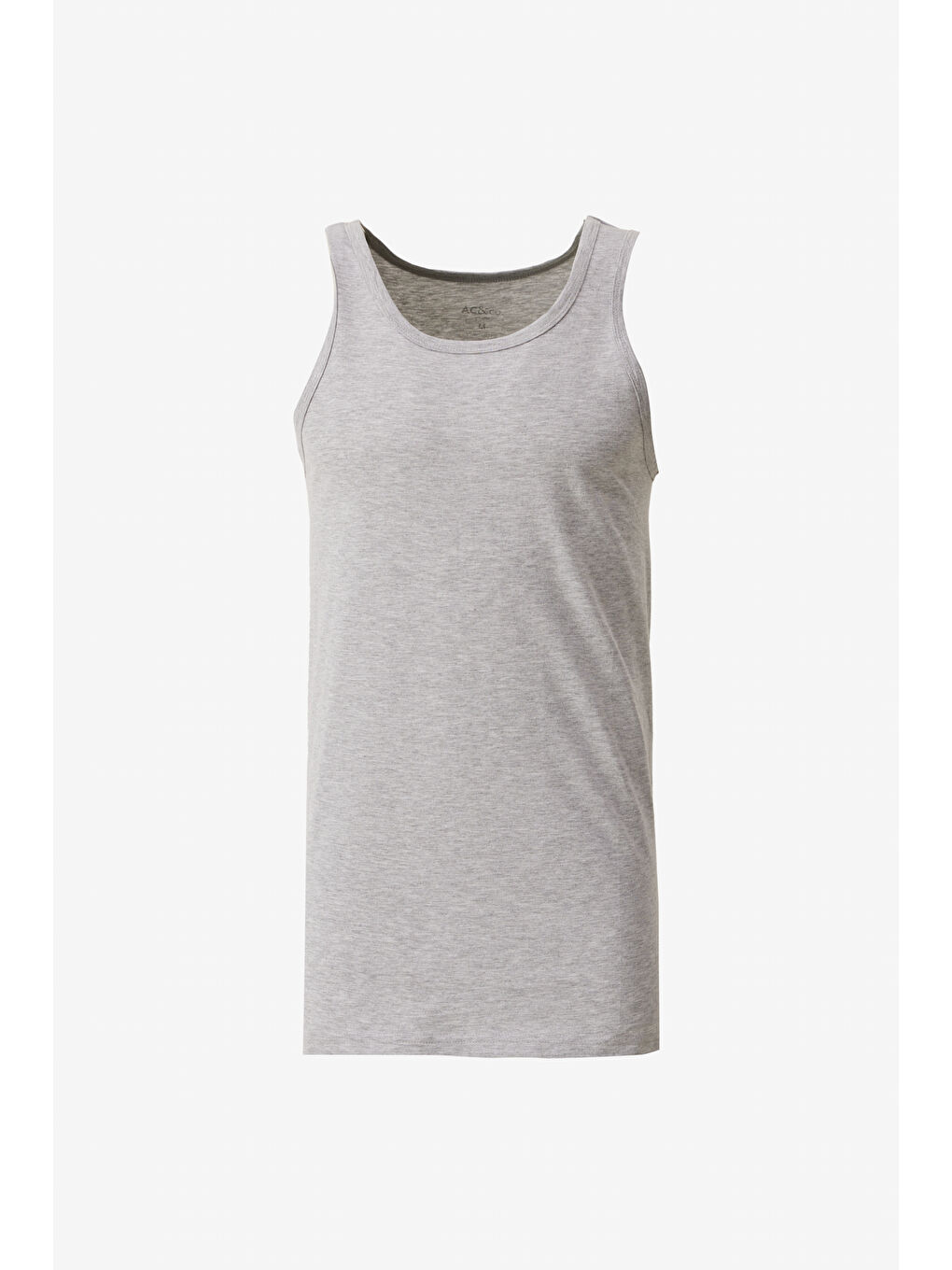 Erkek Gri Melanj Premium %100 Pamuk 2'li Paket Atlet-6