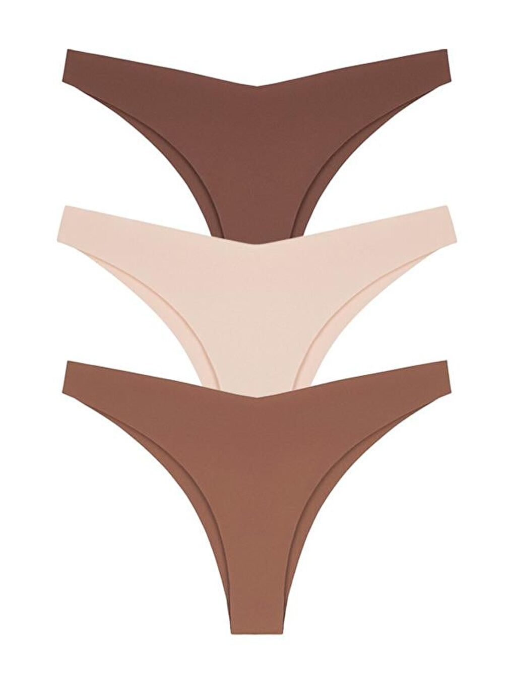 Karışık Lazer Kesim Kadın Brezilya Külot 3'Lü Paket-3
