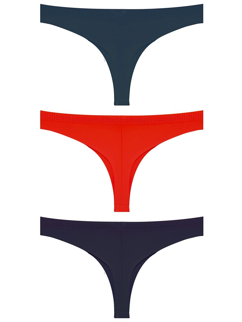 Karışık Basic Lazer Kesim File Lastikli Brezilya Külot 3'Lü Paket - 5