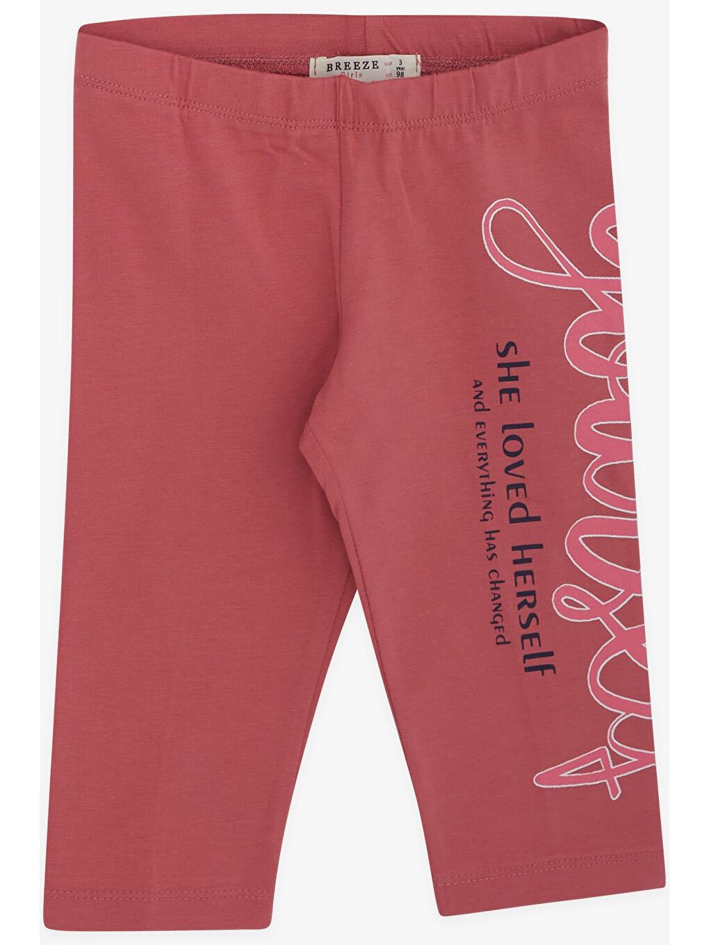 Kız Çocuk Kapri Taytlı Takım Kız Baskılı Ekru (1.5 Yaş)-3