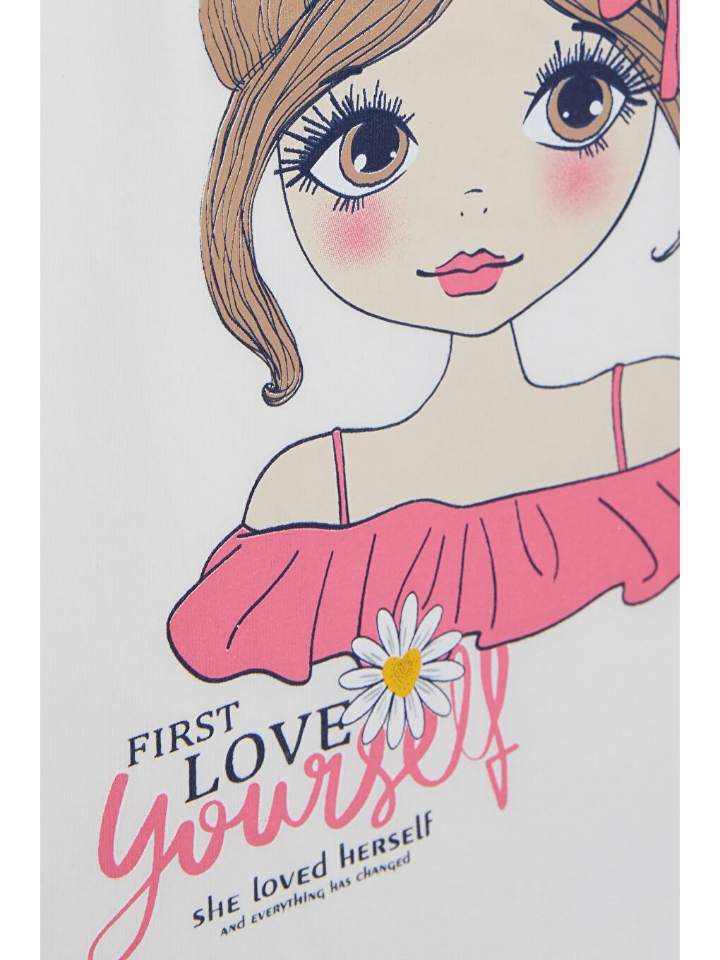 Kız Çocuk Kapri Taytlı Takım Kız Baskılı Ekru (1.5 Yaş)-4