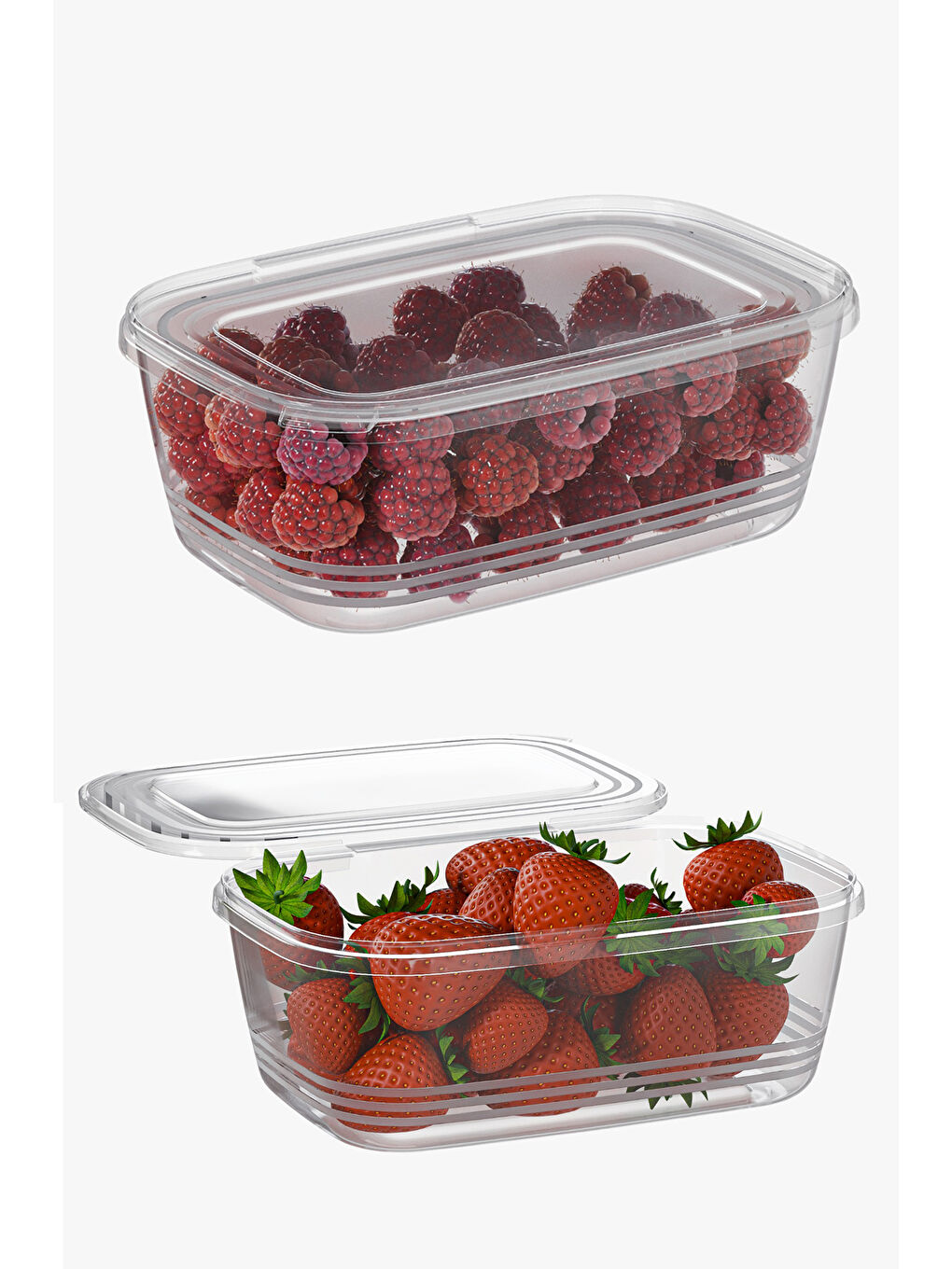 Renksiz 1072 20'li Buzluk Düzenleyici Saklama Kabı Kendinden Kapaklı Derin Dondurucu Saklama Kabı 1Lt Şeffaf-4