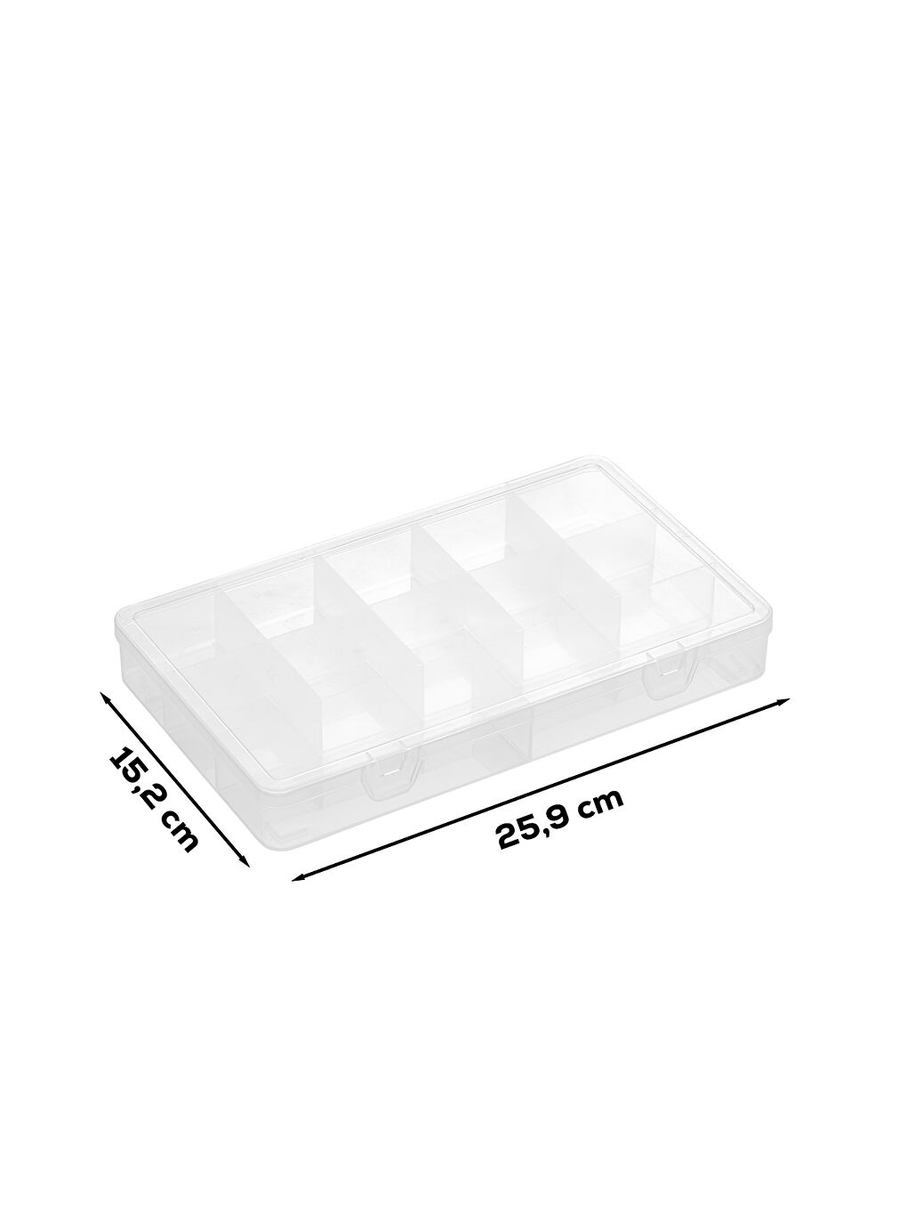 Renksiz 4 lü ORG-601 Aria 12 Bölmeli Kendinden Kapaklı Takı Toka Organizeri Düzenleyici - Şeffaf-4