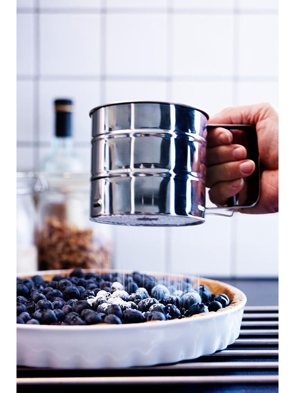 Gri Farina Metal Un Eleği-1