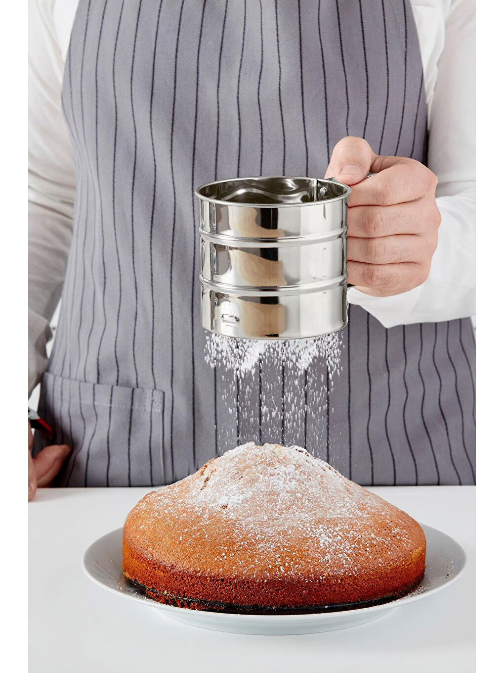 Gri Farina Metal Un Eleği-2