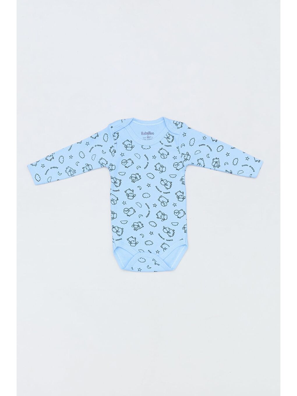 Mavi Yıldız Baskılı Unisex Çocuk Zıbın-1