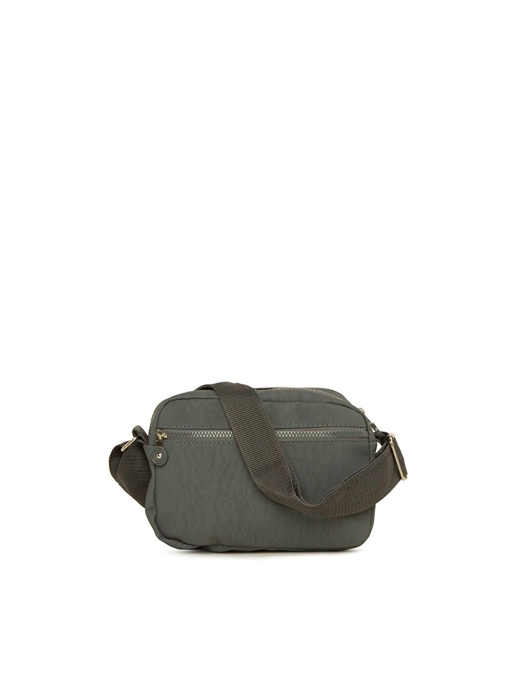 Gri Oturtma Cepli Çok Fermuarlı Çanta-2