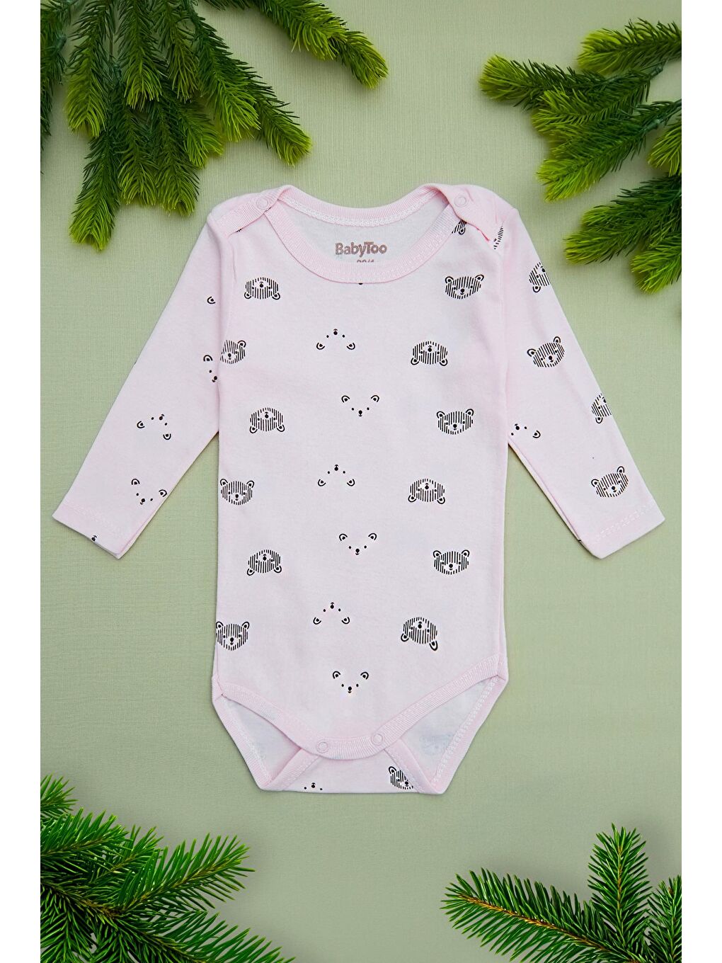 Pembe Yıldız Baskılı Unisex Çocuk Zıbın