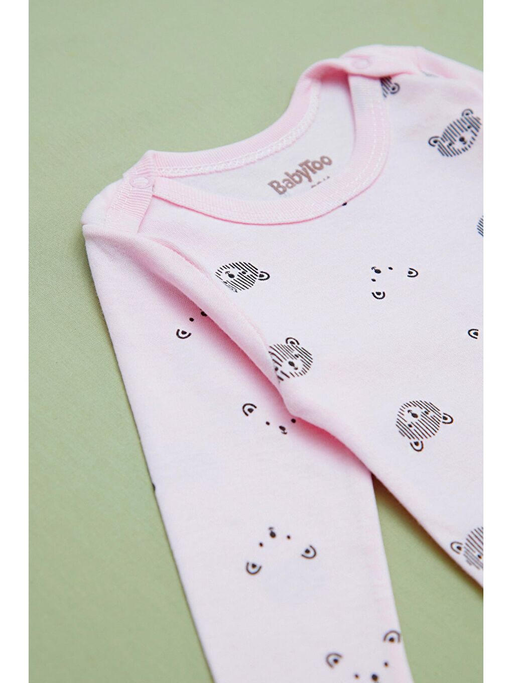 Pembe Yıldız Baskılı Unisex Çocuk Zıbın-2