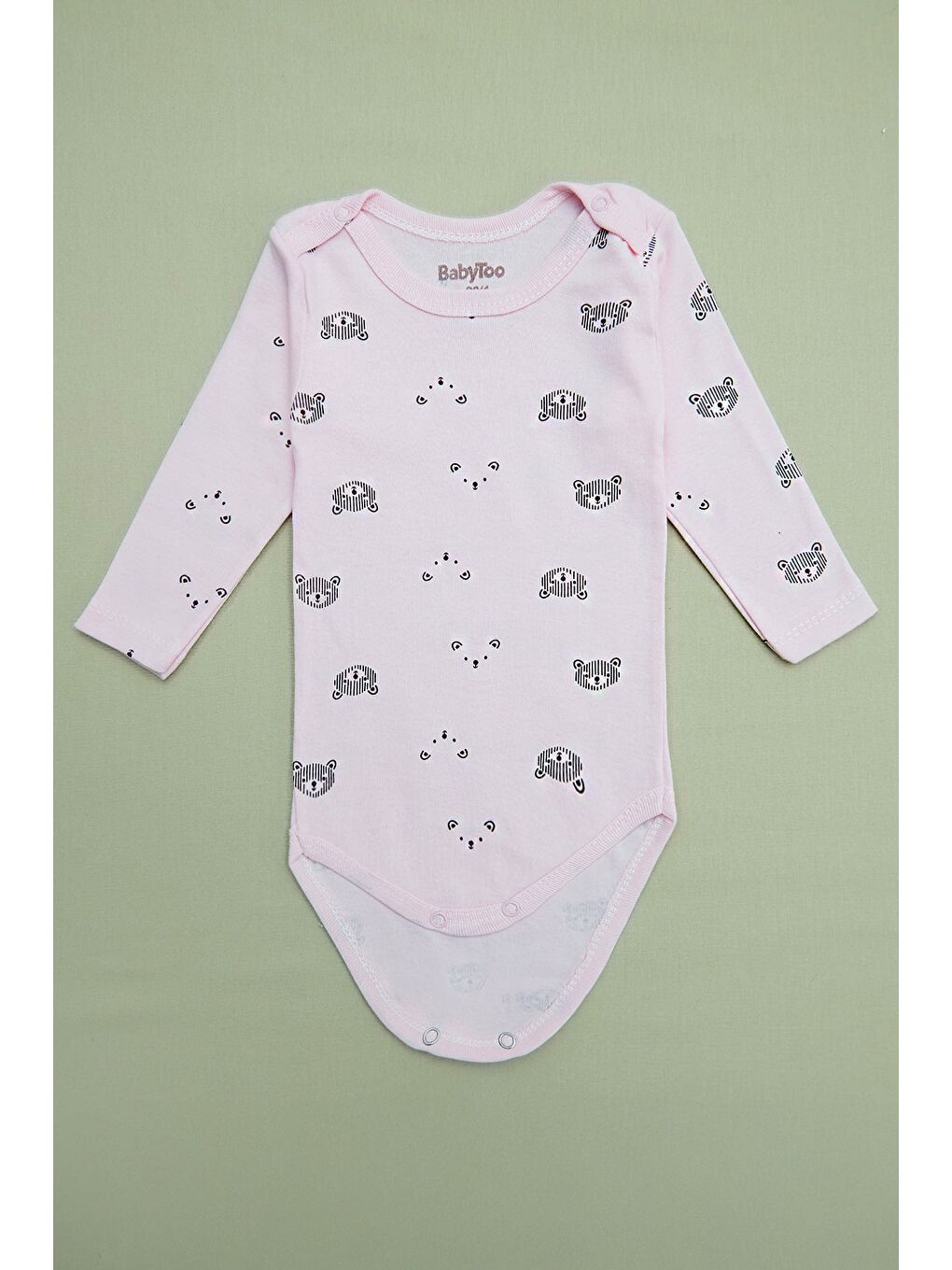 Pembe Yıldız Baskılı Unisex Çocuk Zıbın-3