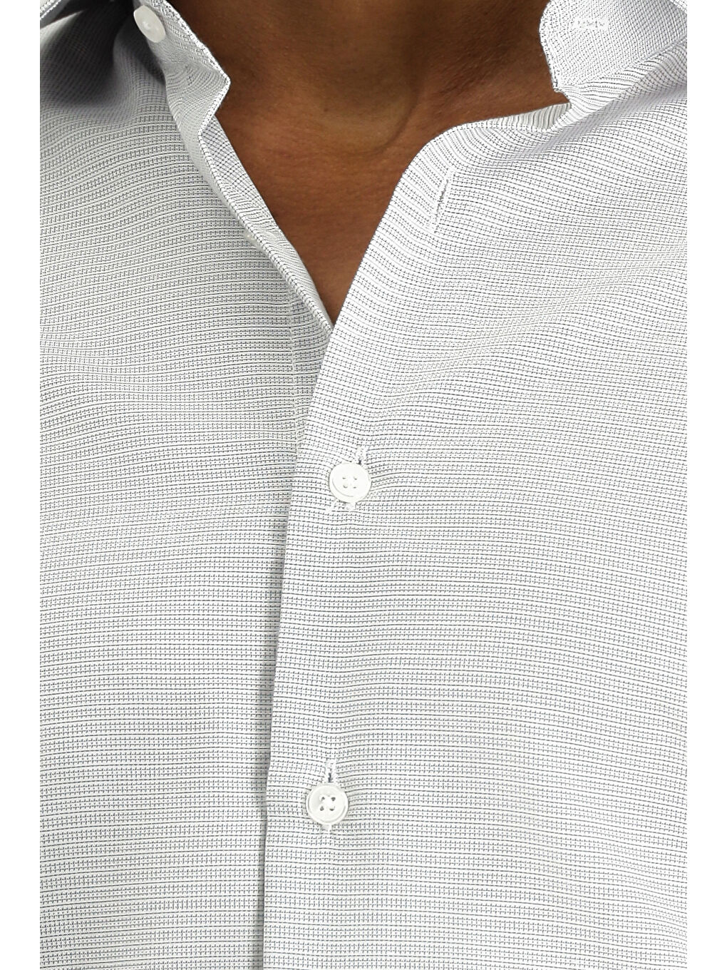 Siyah Uzun Kol Slim Fit Dar Kesim Klasik Desenli Pamuklu Kolay Ütülenebilir Gömlek-4