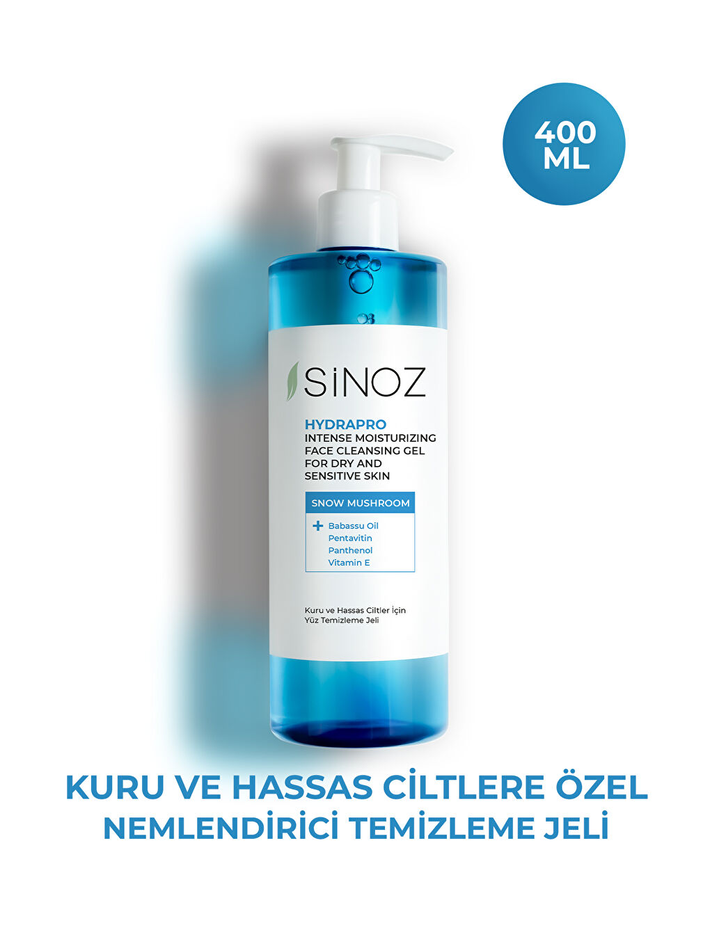 Sinoz Hydrapro Kuru ve Hassas Ciltler İçin Yüz Temizleme Jeli 400 Ml