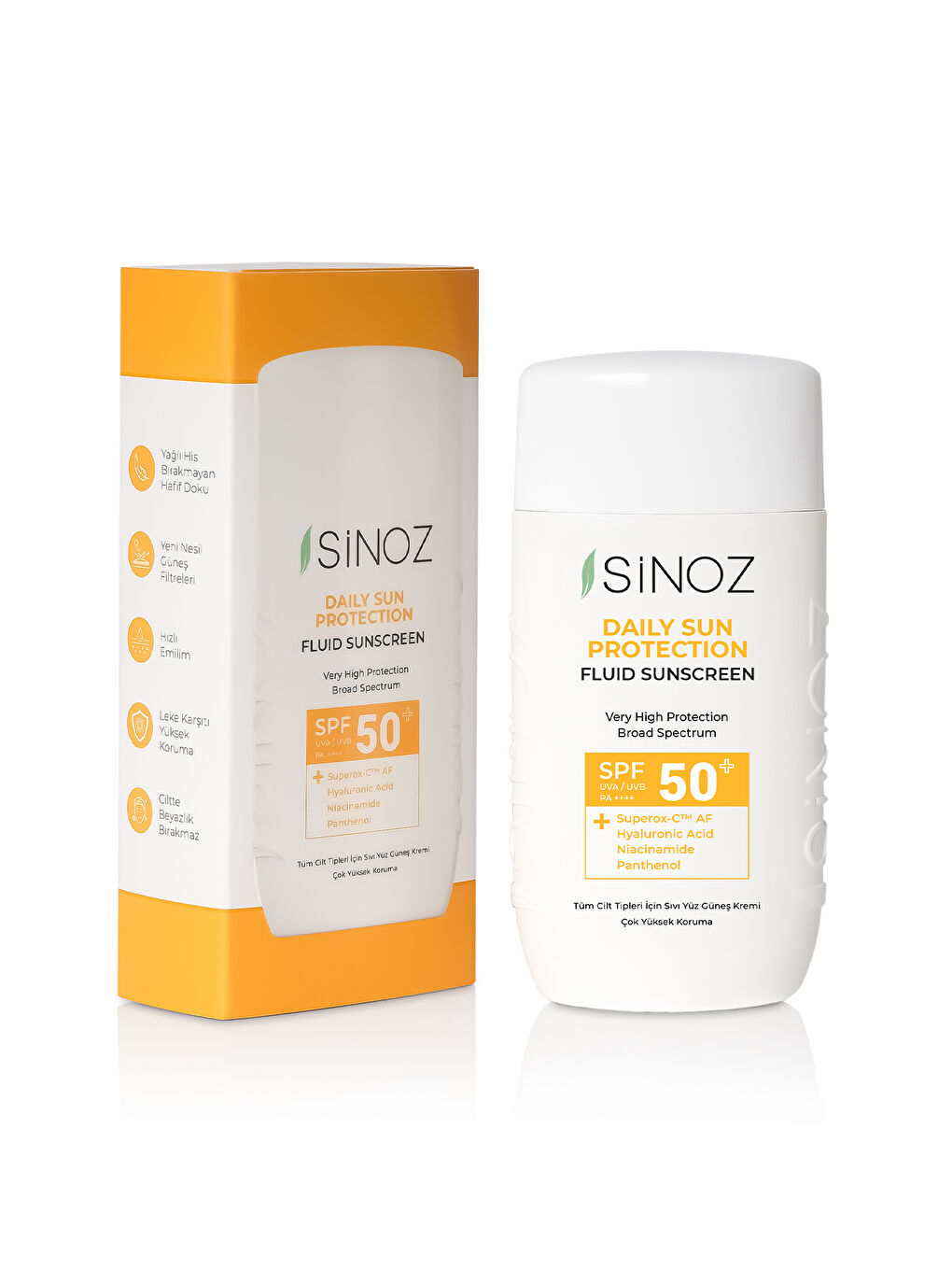 SPF50+ Günlük Kullanım Sıvı Yüz Güneş Kremi 50ml - Yeni Nesil Güneş Filtreleri- Hibrit Formül-PA++++-4