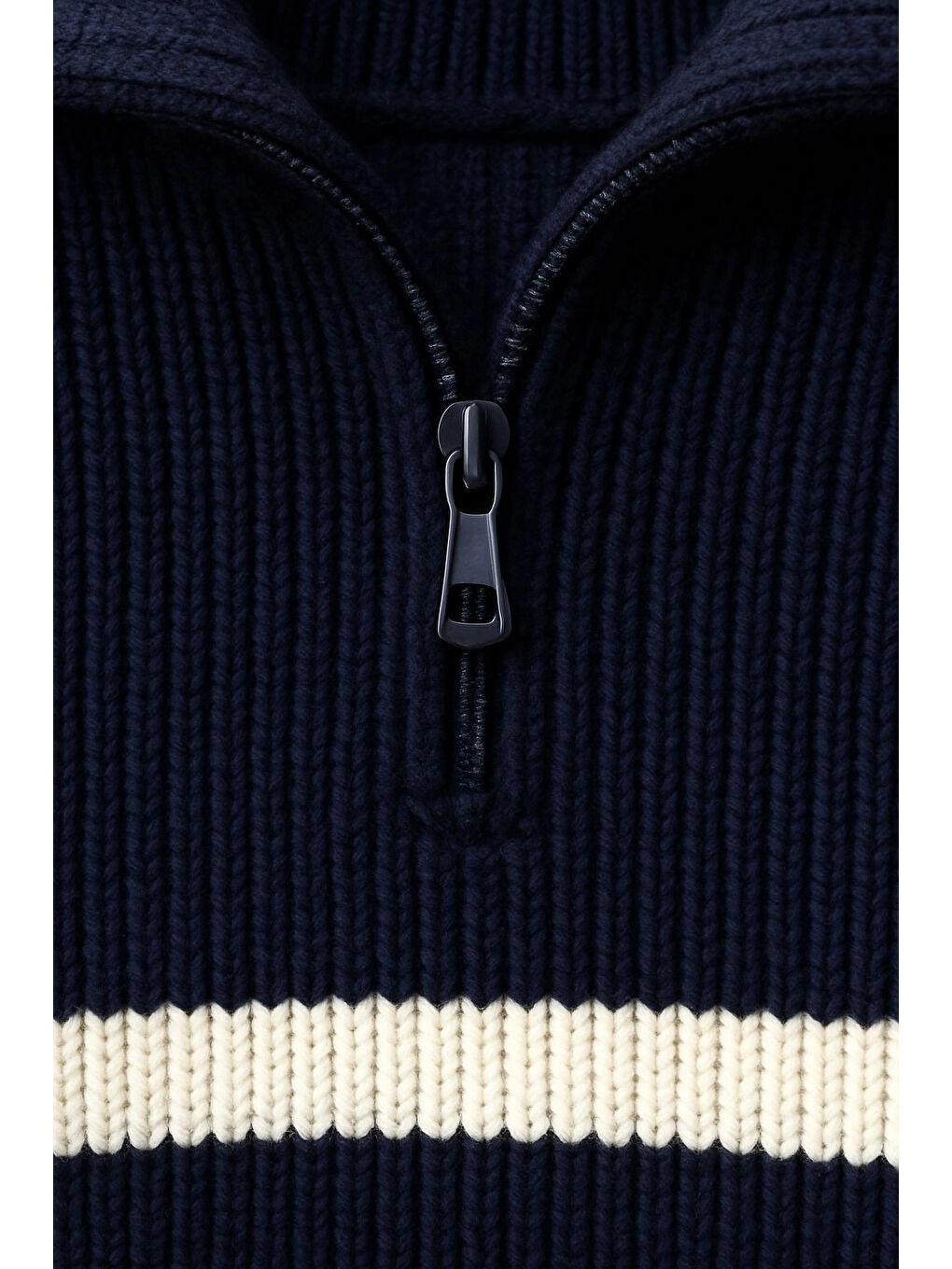 Mavi Çizgili Triko Kazak 4099-1