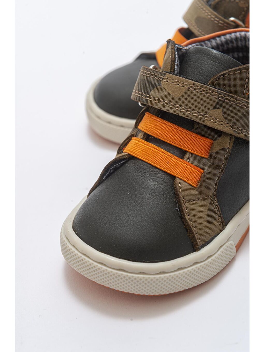 Erkek Çocuk Haki Hakiki Deri Anatomik İlk Adım Bot-1