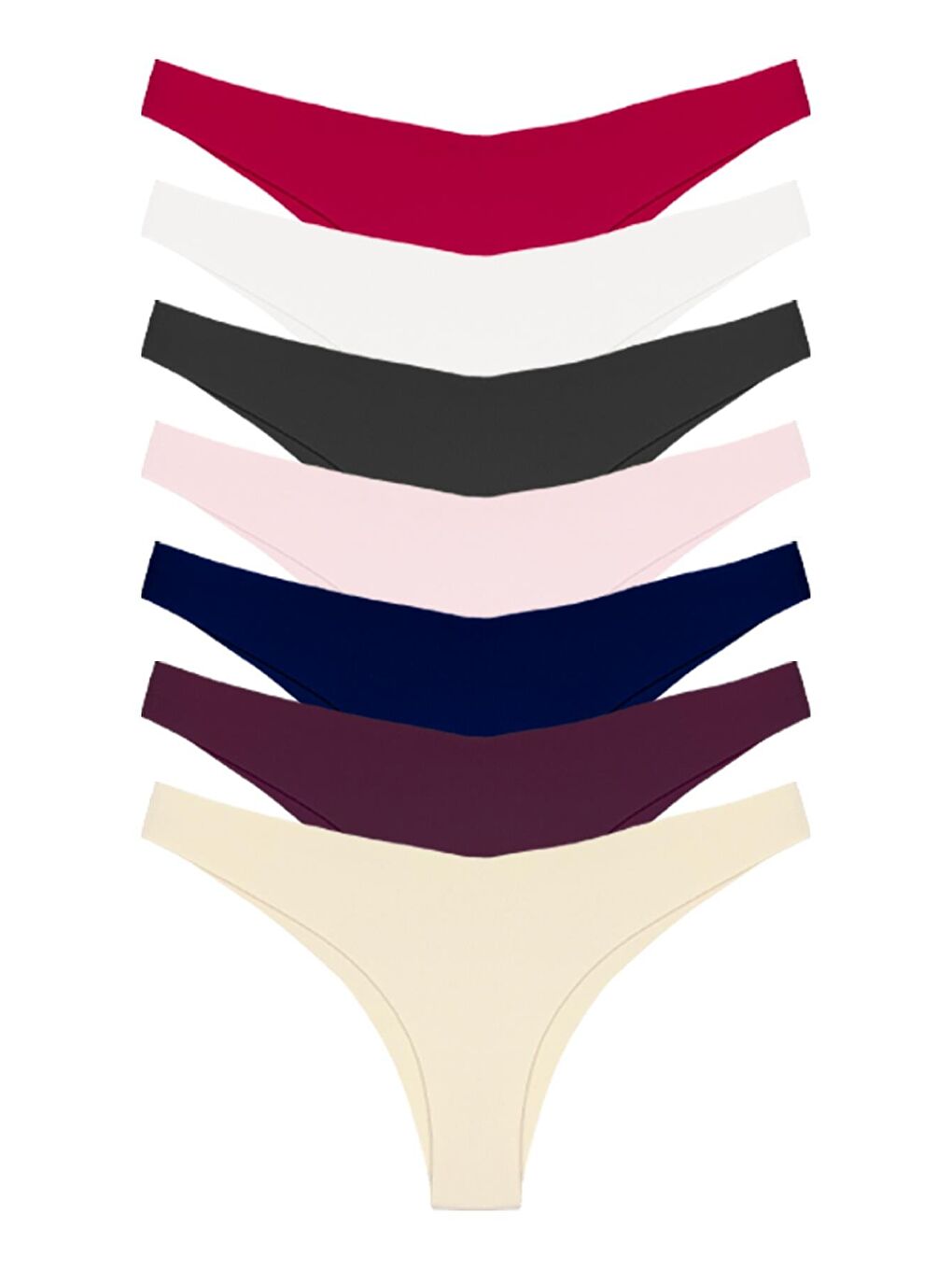 Karışık Basic İz Yapmayan Lazer Kesim Brezilya Külot 7'Li Paket - 2