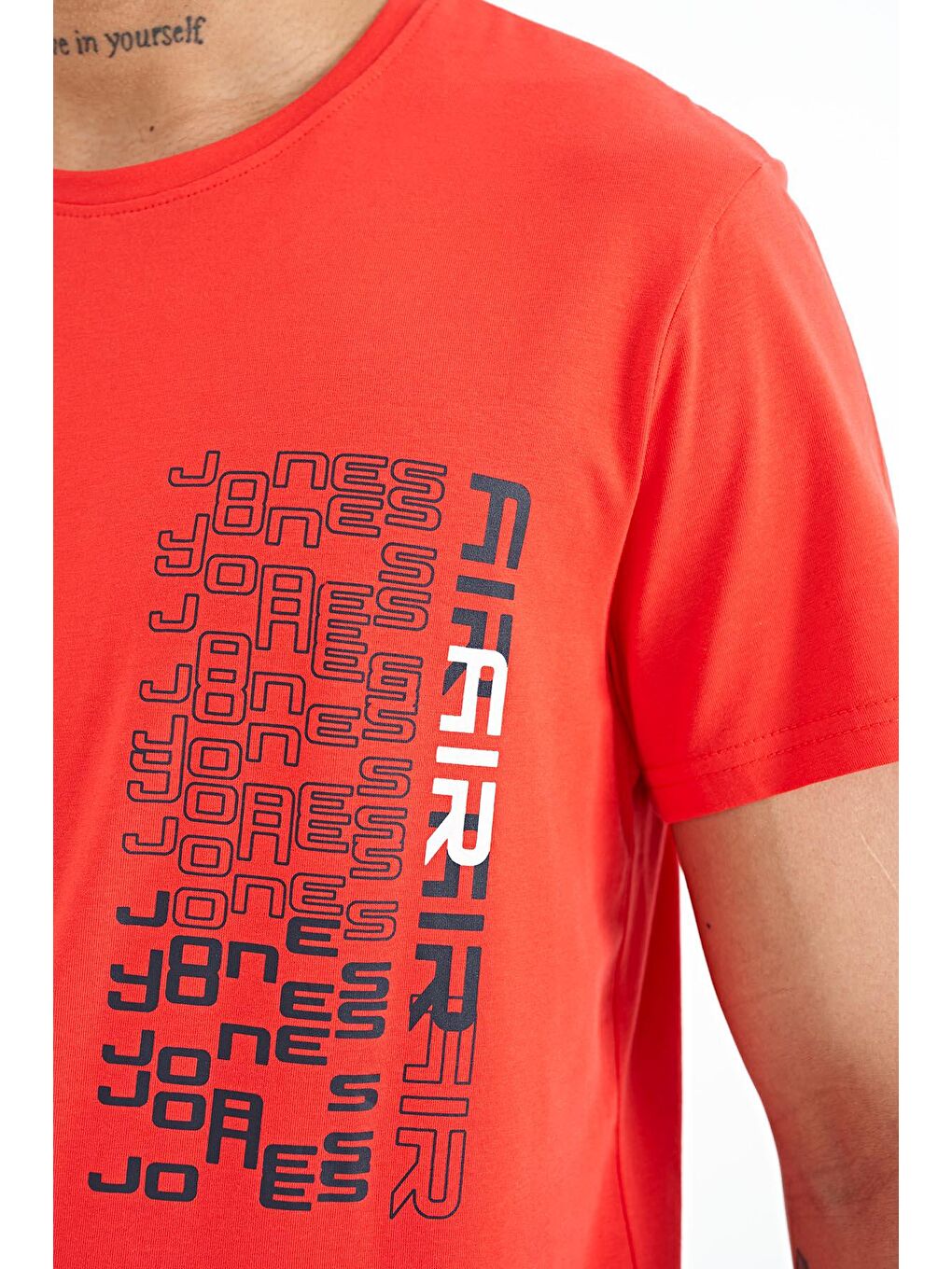 AIR JONES Kırmızı Alan Fiesta Standart Kalıp Erkek T-Shirt - 88208 - 1