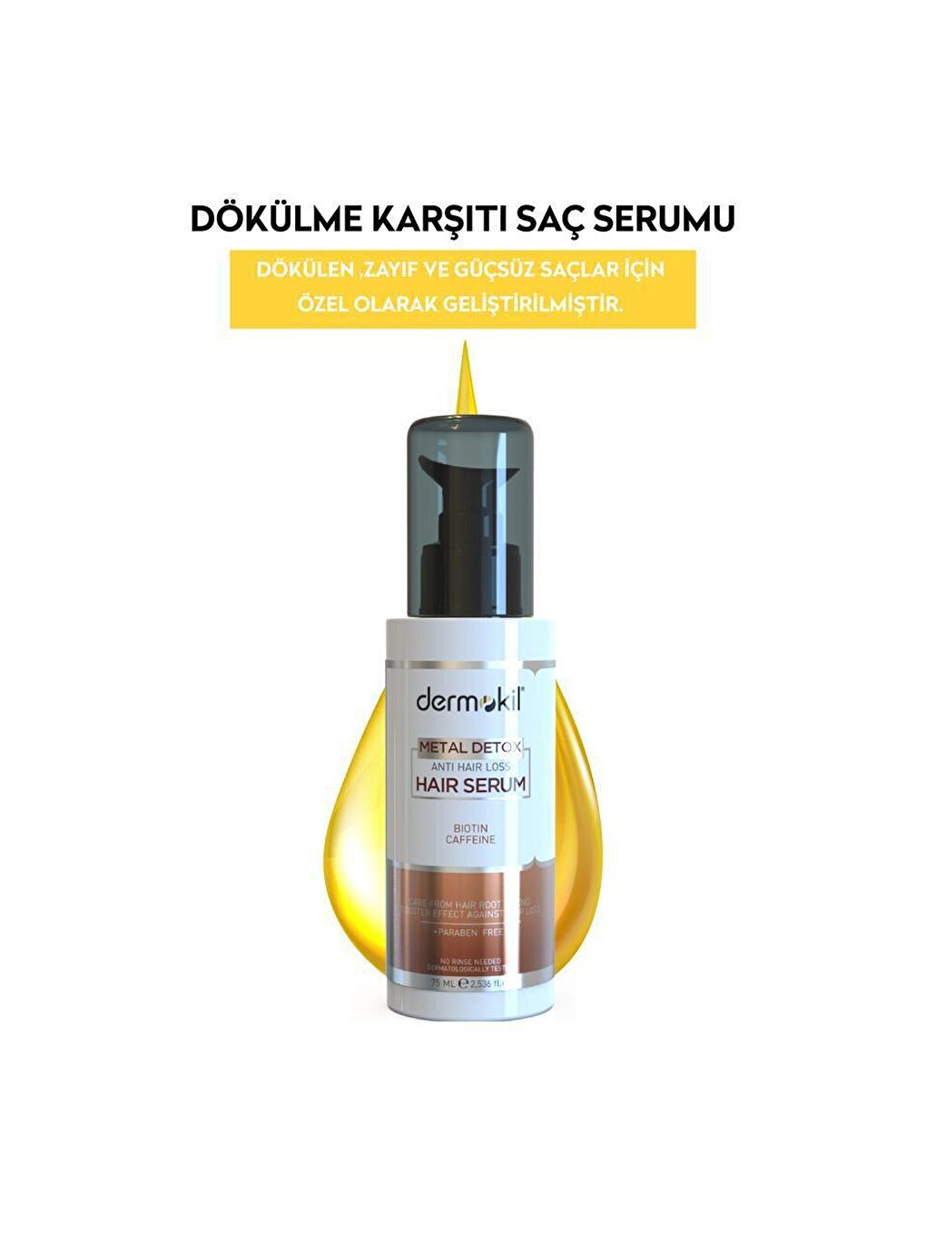 DERMOKIL Bej-Beyaz Dökülme Karşıtı Saç Serumu 75 ml - 2