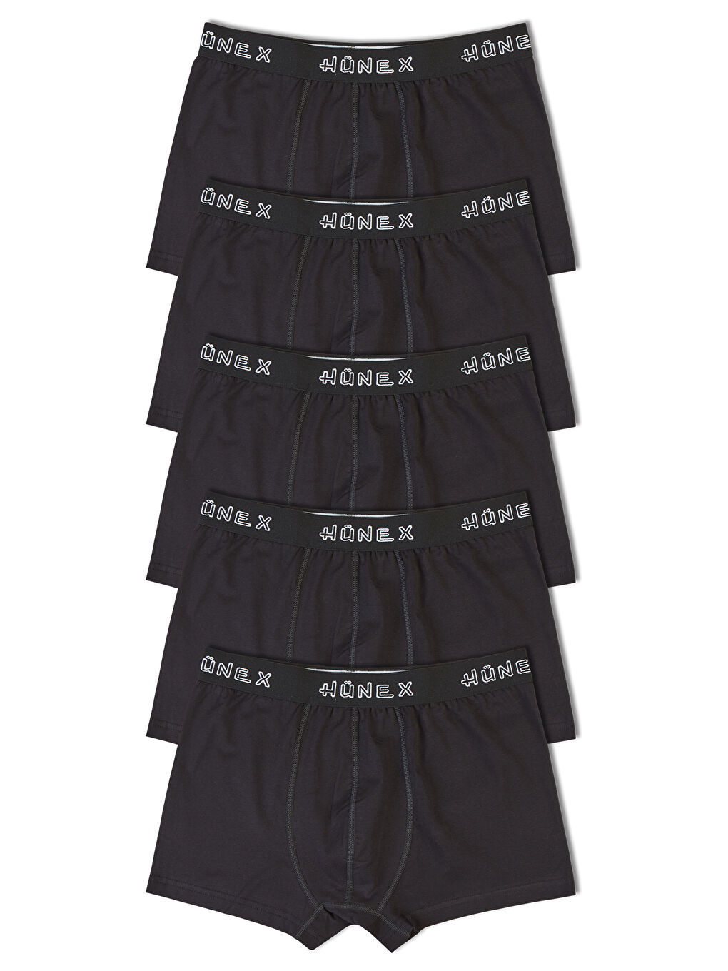 Siyah Pamuklu Erkek Boxer 5'li Paket