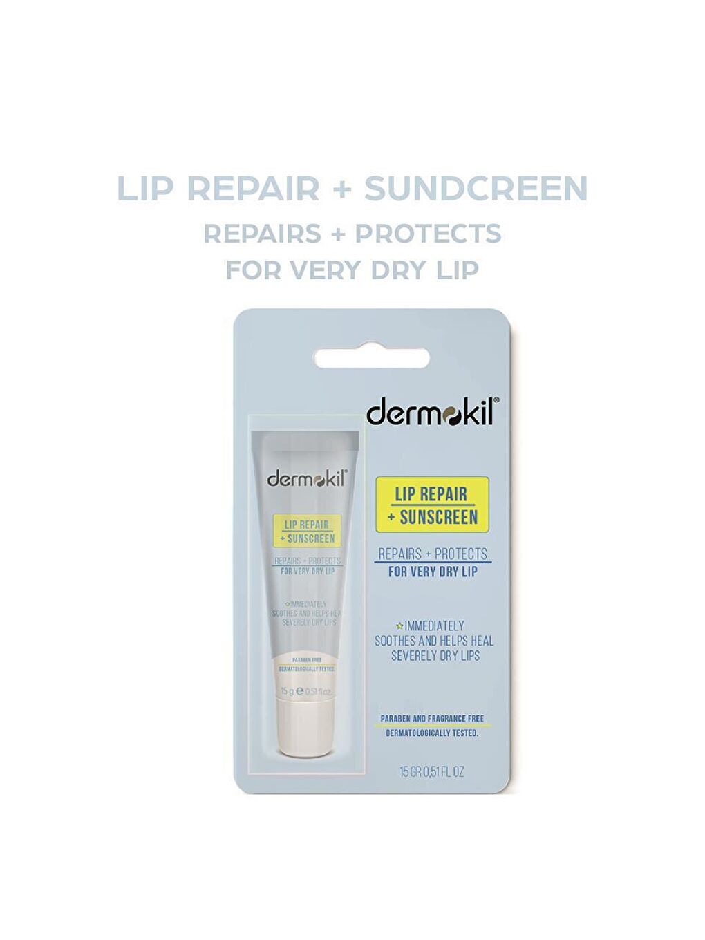 DERMOKIL Beyaz-Pudra REPAIR & SUNSCREEN LIP BALM 15 ml - 1