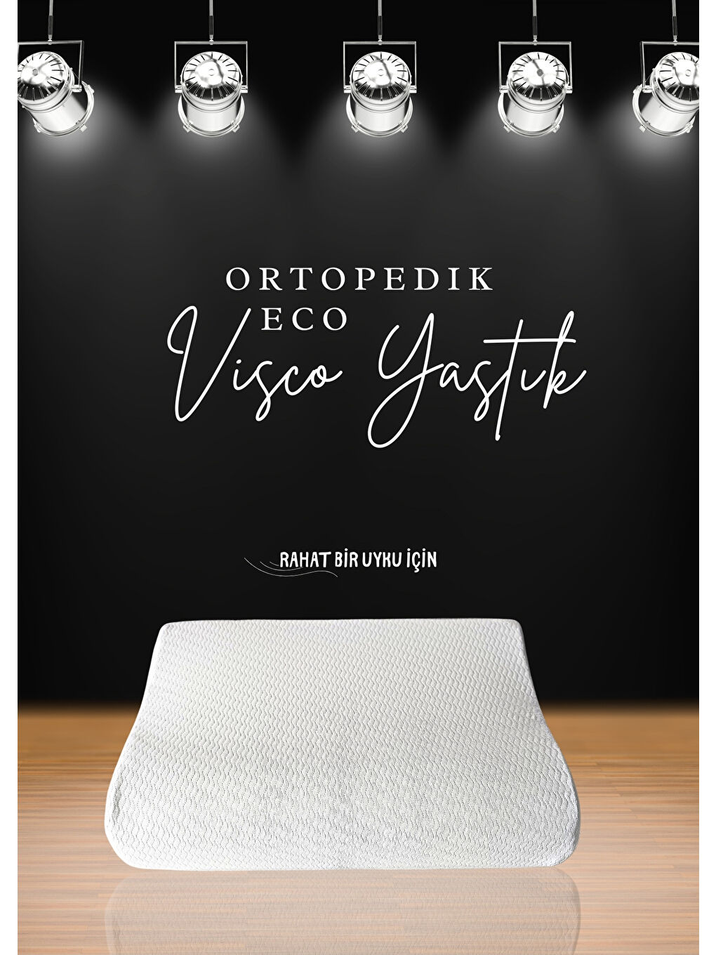 Beyaz Visco Ortopedik Yastık Eco | Boyun Destekleyici | Taşıma Çantalı | 37x55cm-5