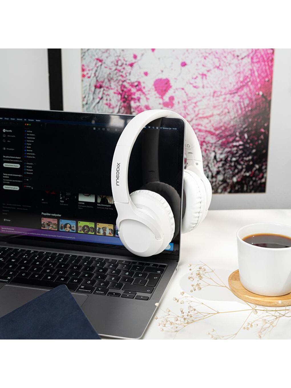 KO23NB1701 ANC Bluetooth Kulaküstü Kulaklık Beyaz-7