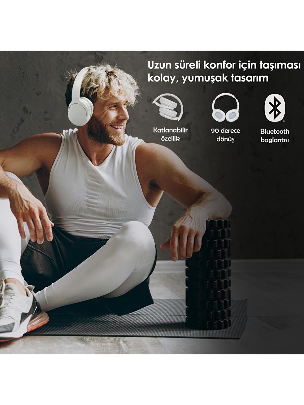 KO23BT1100W Bluetooth Kulaküstü Kulaklık Beyaz-8