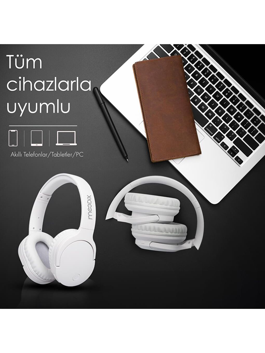 KO23BT1100W Bluetooth Kulaküstü Kulaklık Beyaz-9