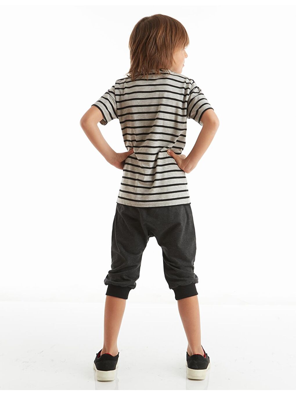 Karışık Lets Play Erkek Çocuk T-shirt Kapri Şort Takım-1
