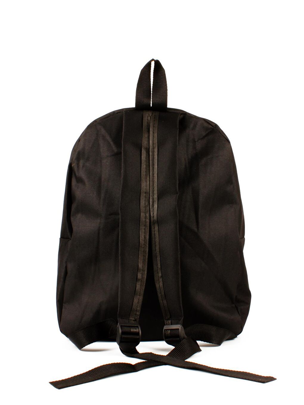 Siyah Unisex Paraşüt Kumaş Çift Bölmeli Sırt Çantası (20777)-2