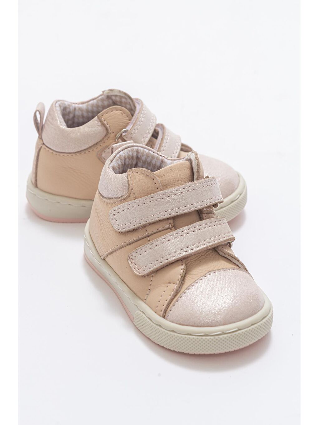 Pembe Kız Çocuk Pudra Hakiki Deri Anatomik İlk Adım Bot