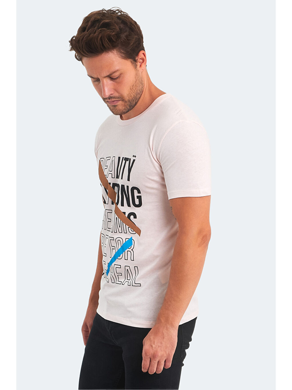 Pembe KAMAL Erkek Pudra Tişört-2