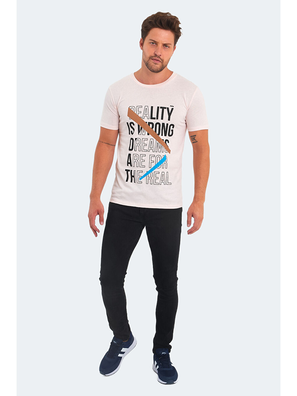 Pembe KAMAL Erkek Pudra Tişört-6