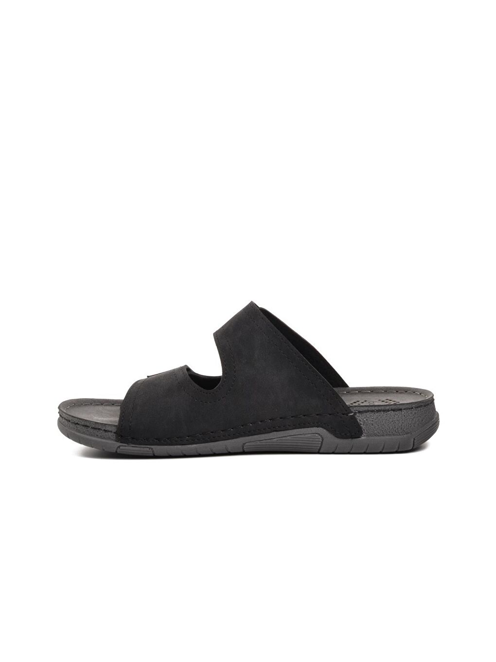 64.003 Siyah Çift Bantlı Erkek Terlik-1