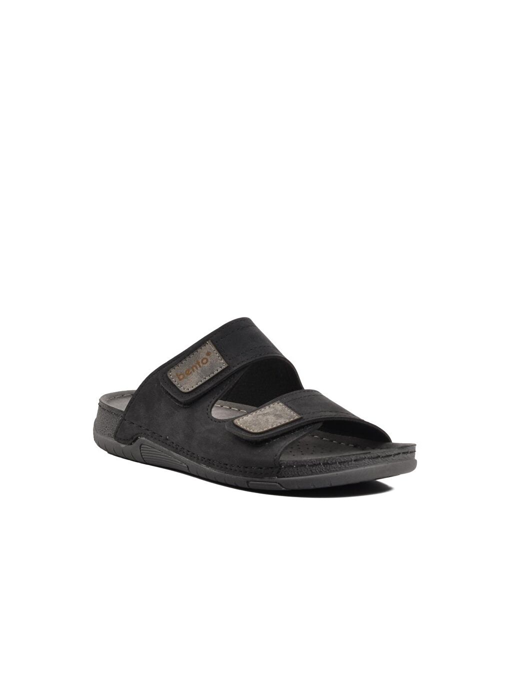 64.003 Siyah Çift Bantlı Erkek Terlik-2