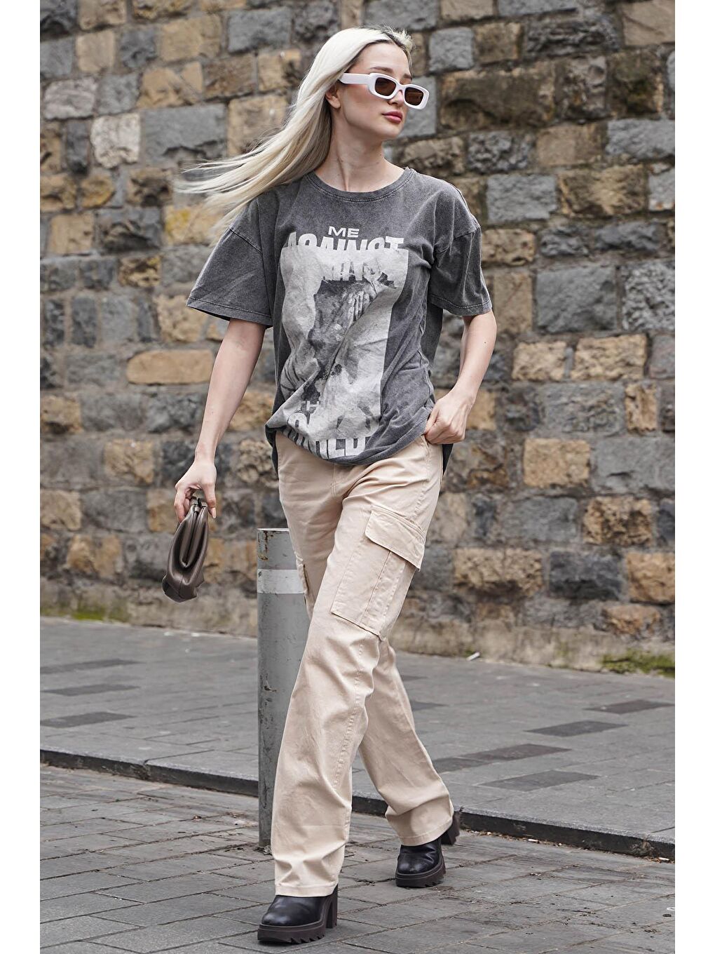 Bej Cep Detaylı Kargo Pantolon Mg1602-1