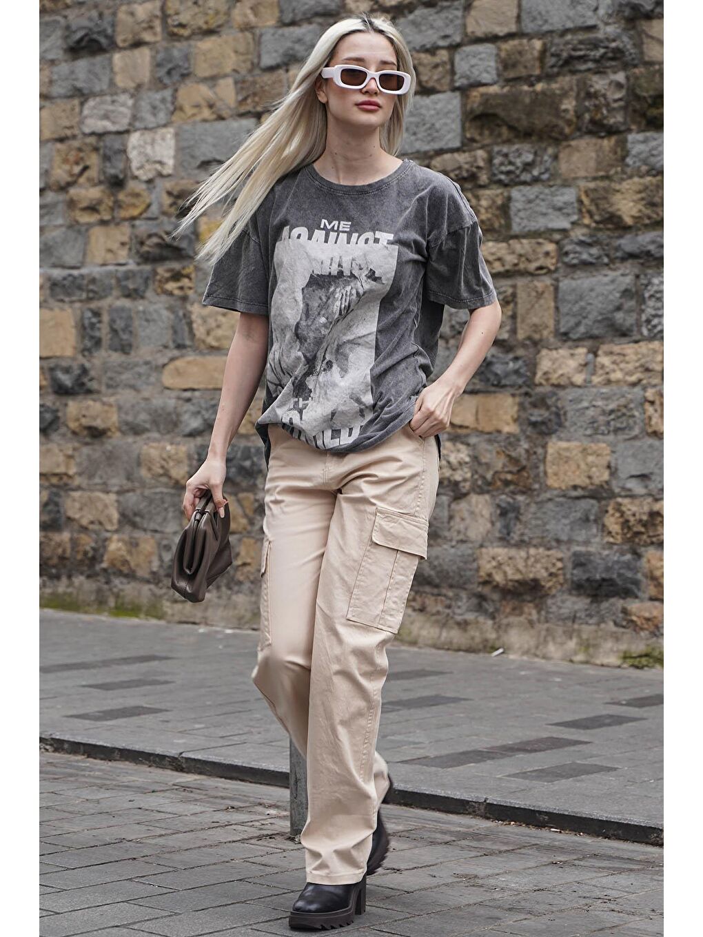 Bej Cep Detaylı Kargo Pantolon Mg1602-3