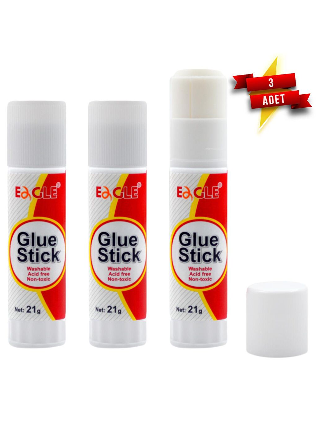 Eagle Glue Stick Yapıştırıcı 21 gr (TY310-21D) 3 Adet