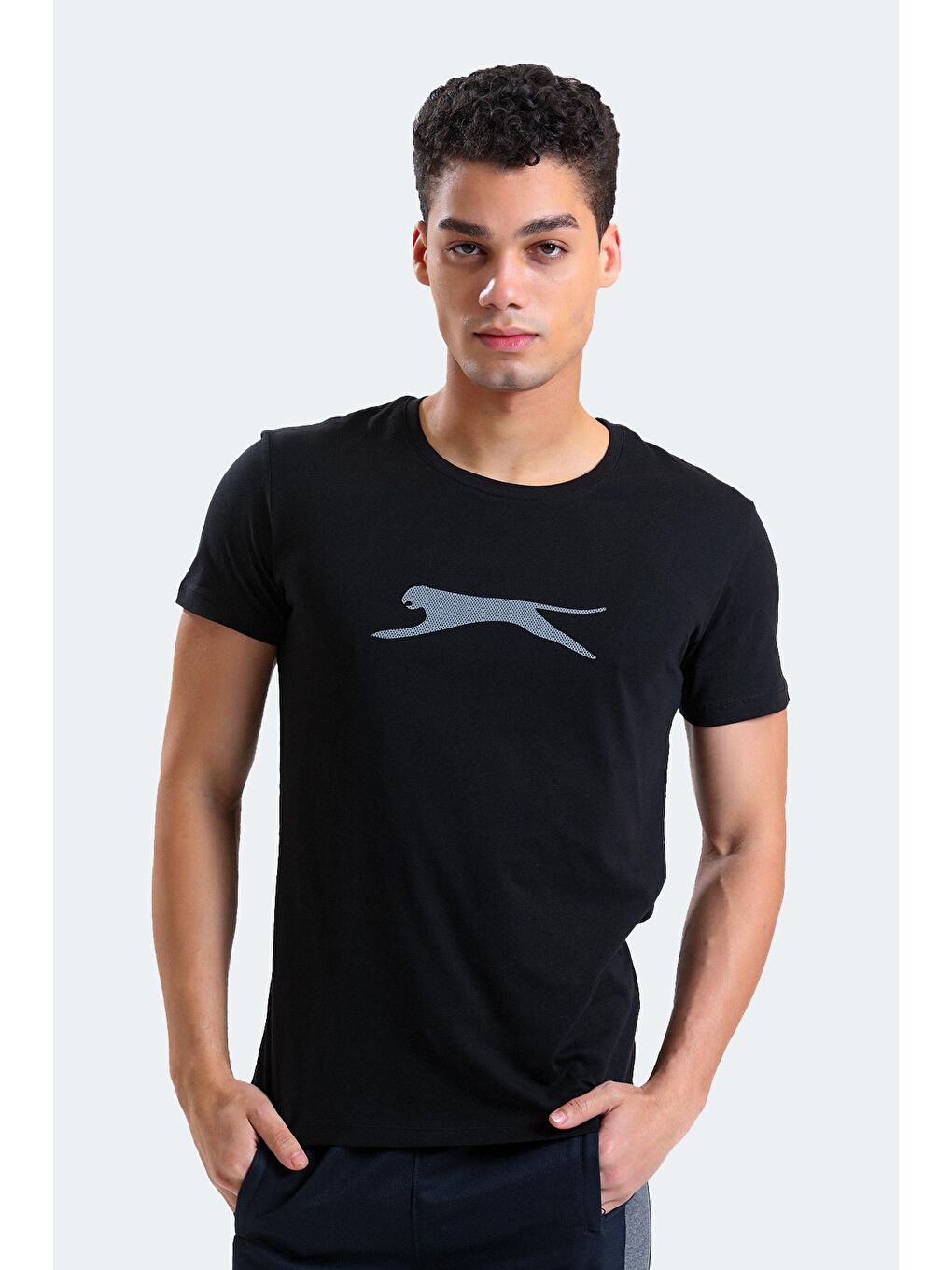 SLAZENGER Siyah SECTOR I Erkek T-Shirt Siyah